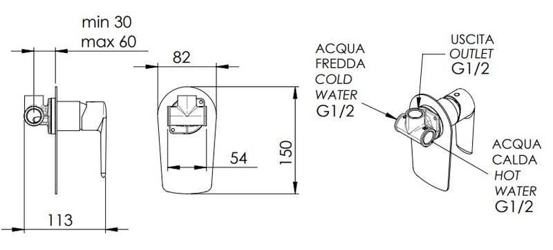 Смеситель для душа Remer Vanity V30 (хром)