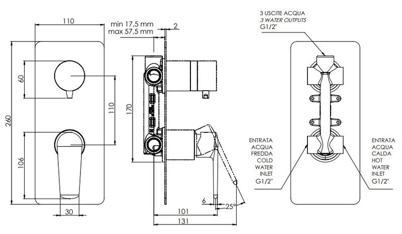 Смеситель для душа Remer Vanity V93 (хром)
