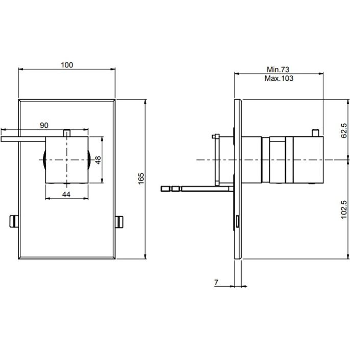 Смеситель для душа скрытого монтажа Fima Carlo Frattini Fimatherm F4049X1OR (золотой), с термостатом, 1 источник