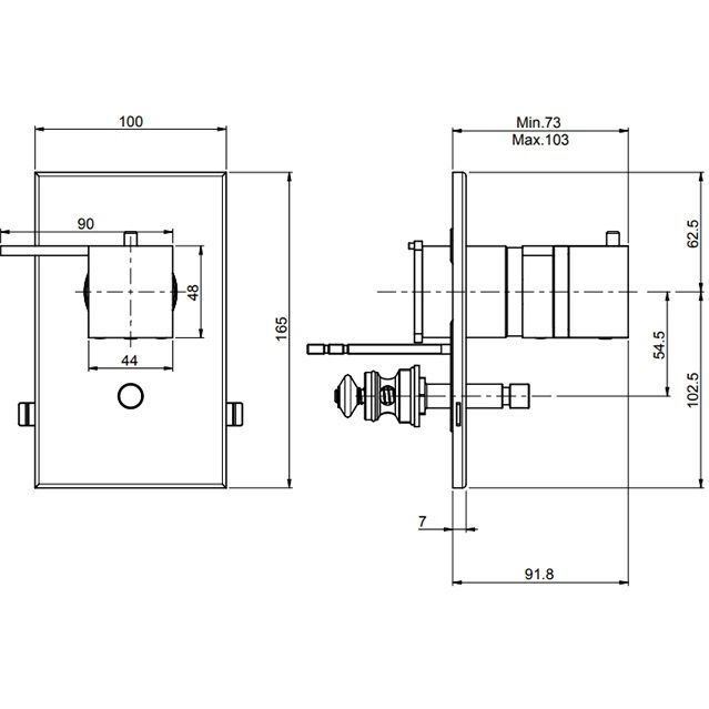 Смеситель для душа скрытого монтажа Fima Carlo Frattini Fimatherm F4049X2CR (хром), с термостатом, 2 источника