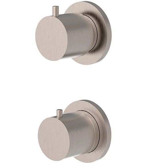 Смеситель для душа скрытого монтажа Fima Carlo Frattini Spillo Steel F3073N7INOX (нержавеющая сталь), 2 источника, с термостатом