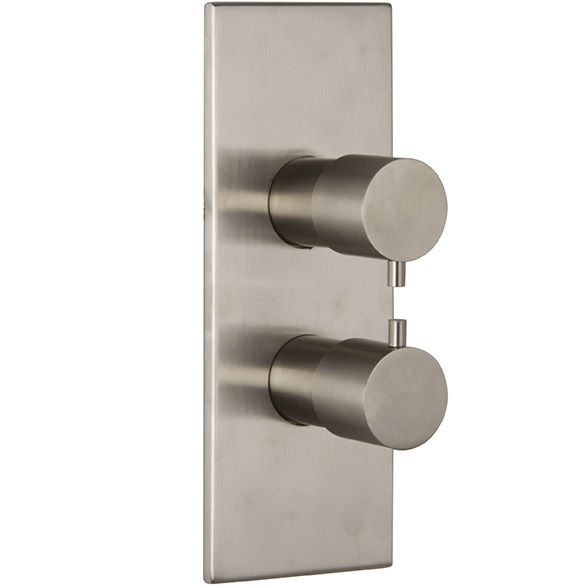 Смеситель для душа скрытого монтажа Fima Carlo Frattini Spillo Steel F3079X7INOX (нержавеющая сталь), с термостатом, 2/3 источника