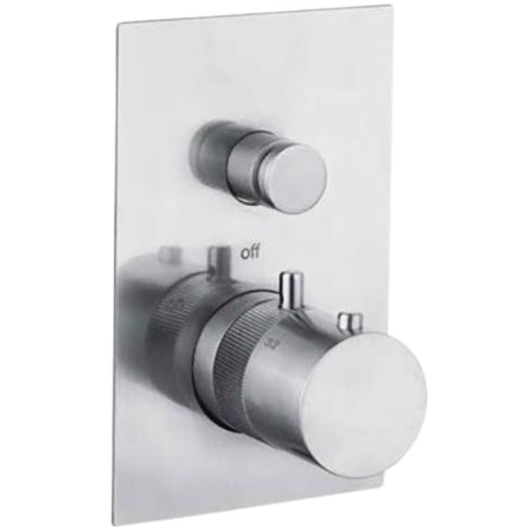 Смеситель для душа скрытого монтажа Remer X Style Inox SSXT09Q (сталь), с термостатом