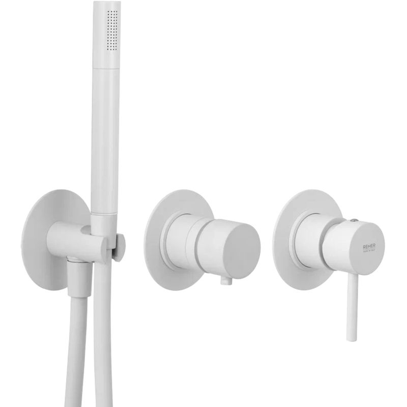 Смеситель для душа скрытого монтажа Remer X Style X97D2PBO (белый матовый)