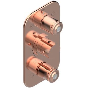 Смеситель для душа скрытого монтажа THG Corvair Fior di Bosco U8K-H62-5540BE (розовое золото), с термостатом
