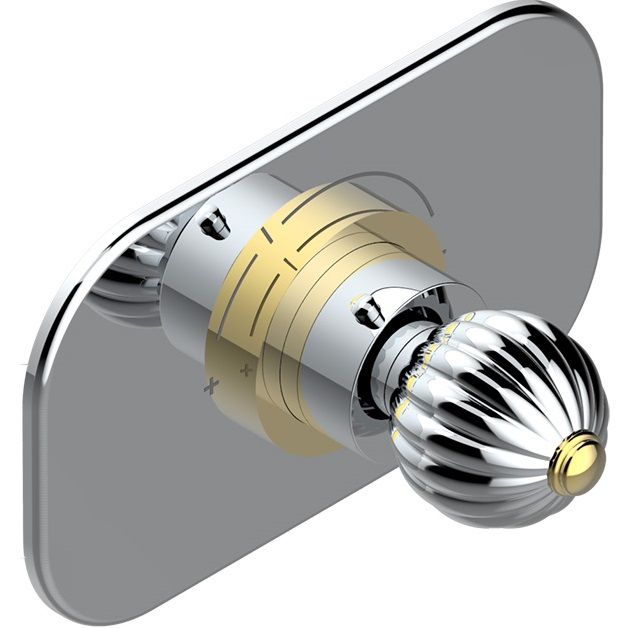 Смеситель для душа скрытого монтажа THG Mandarine metal U1A-G02-5100B (хром, золотой), с термостатом