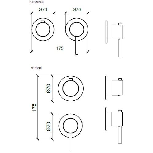 Смеситель для душа встраиваемый Almar Modular E180141.AB (черный металл брашированный), с термостатом