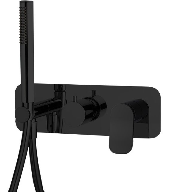 Смеситель для душа встраиваемый Fima Carlo Frattini Flo F3819WX2NS (черный матовый)