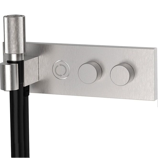 Смеситель для душа встраиваемый Fima Carlo Frattini Switch F5979X2SINOX (нержавеющая сталь), с ручным душем