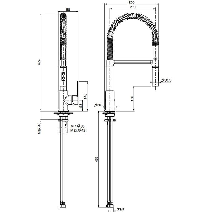 Смеситель для кухни Fima Carlo Frattini Kitchen F3147/1OR (золотой)