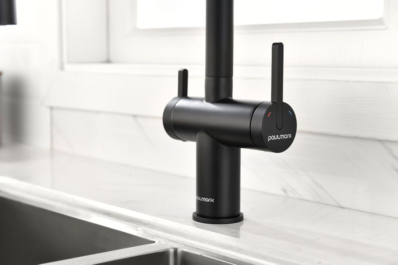 Смеситель для кухни Paulmark Gravity Gr213188-401 (антрацит), с краном для питьевой воды
