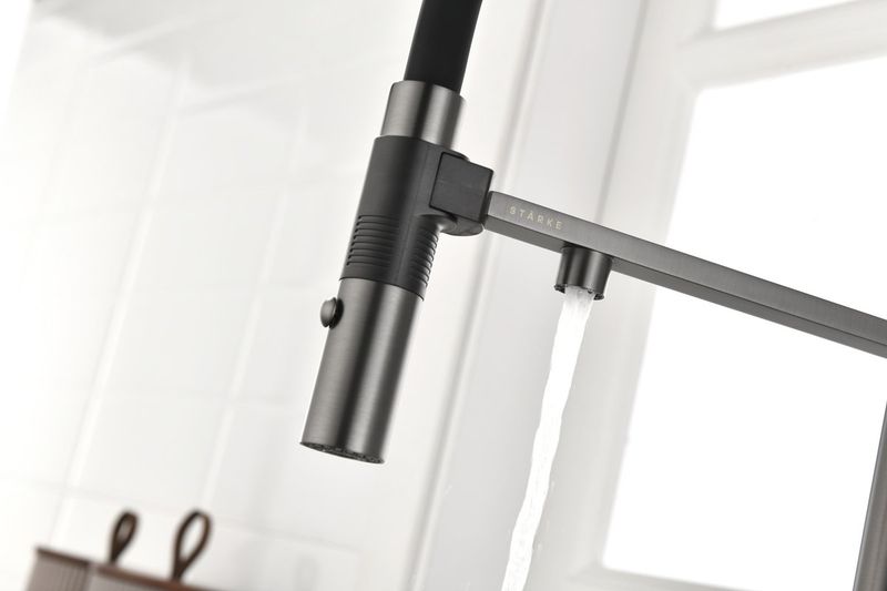 Смеситель для кухни Paulmark Gravity Gr213188-B (беретта), с краном для питьевой воды