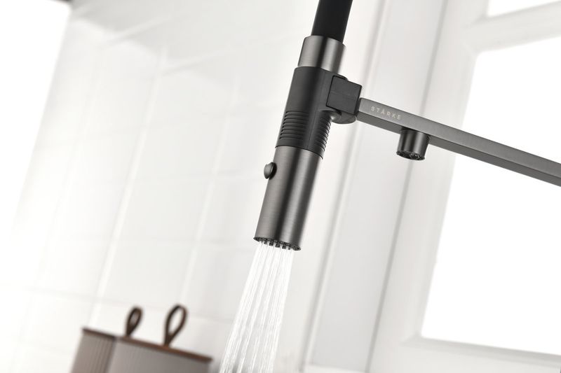 Смеситель для кухни Paulmark Gravity Gr213188-B (беретта), с краном для питьевой воды