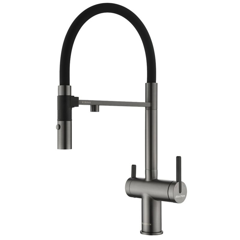 Смеситель для кухни Paulmark Gravity Gr213188-B (беретта), с краном для питьевой воды
