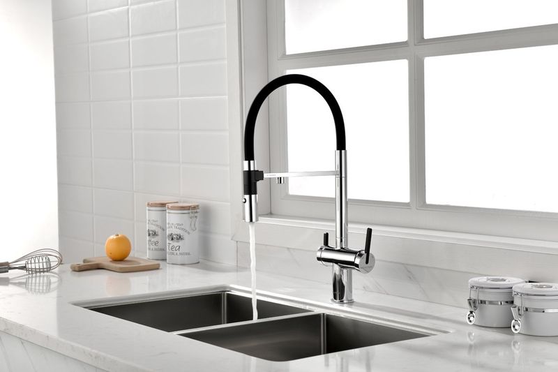 Смеситель для кухни Paulmark Gravity Gr213188-CR (хром), с краном для питьевой воды