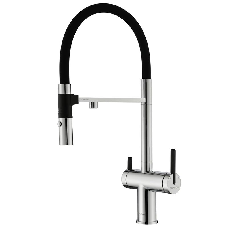 Смеситель для кухни Paulmark Gravity Gr213188-CR (хром), с краном для питьевой воды
