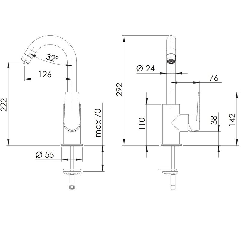 Смеситель для кухни Remer Dream D72C (хром)