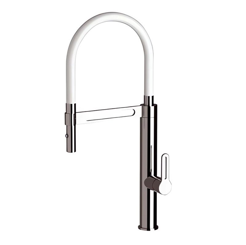 Смеситель для кухни Remer Elegant SR515 (белый, хром), вертикальный держатель излива