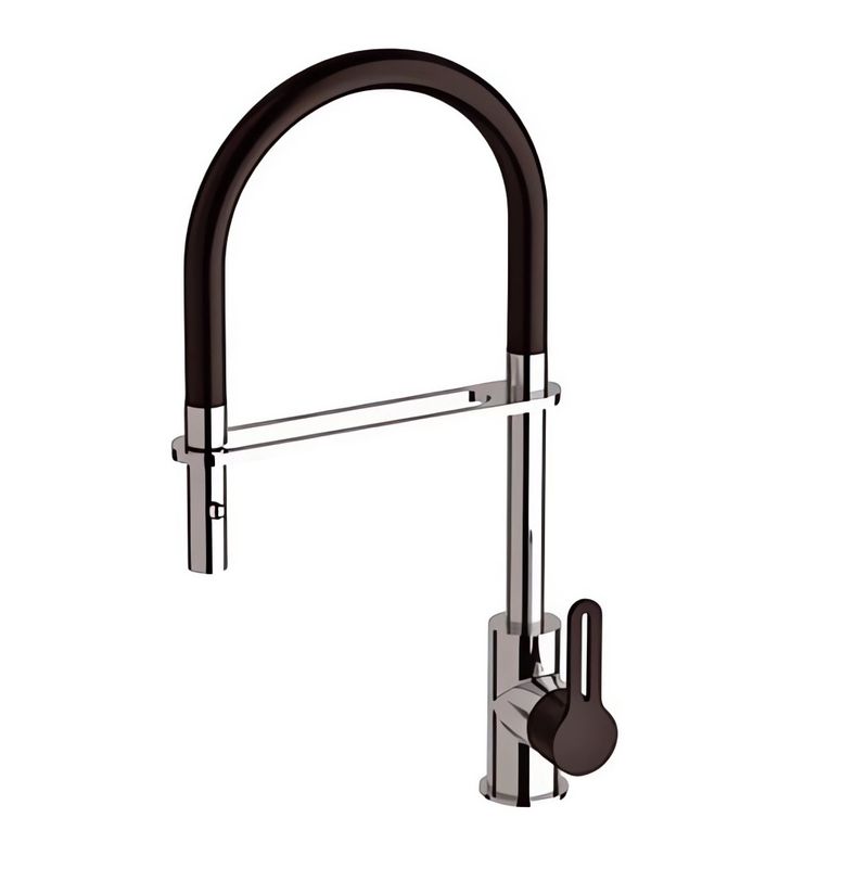 Смеситель для кухни Remer Elegant SR542 (хром, черный рычаг)