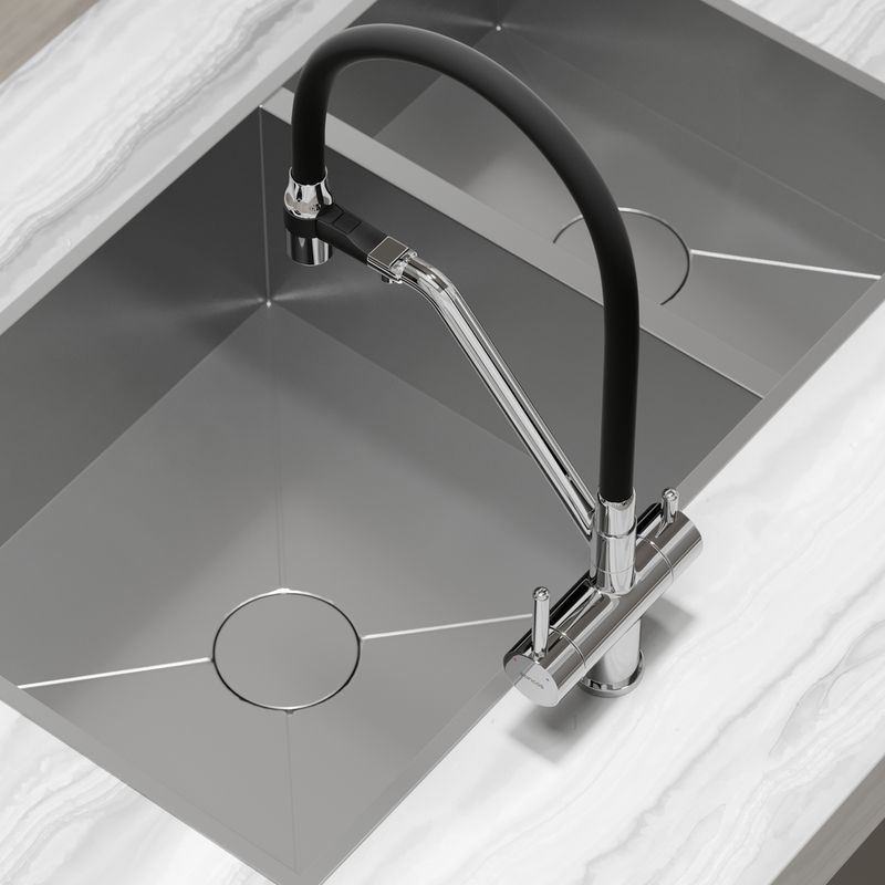 Смеситель для кухни Sancos Дора (Dora) SC4003CH (хром), с гибким изливом, с подключением к фильтру