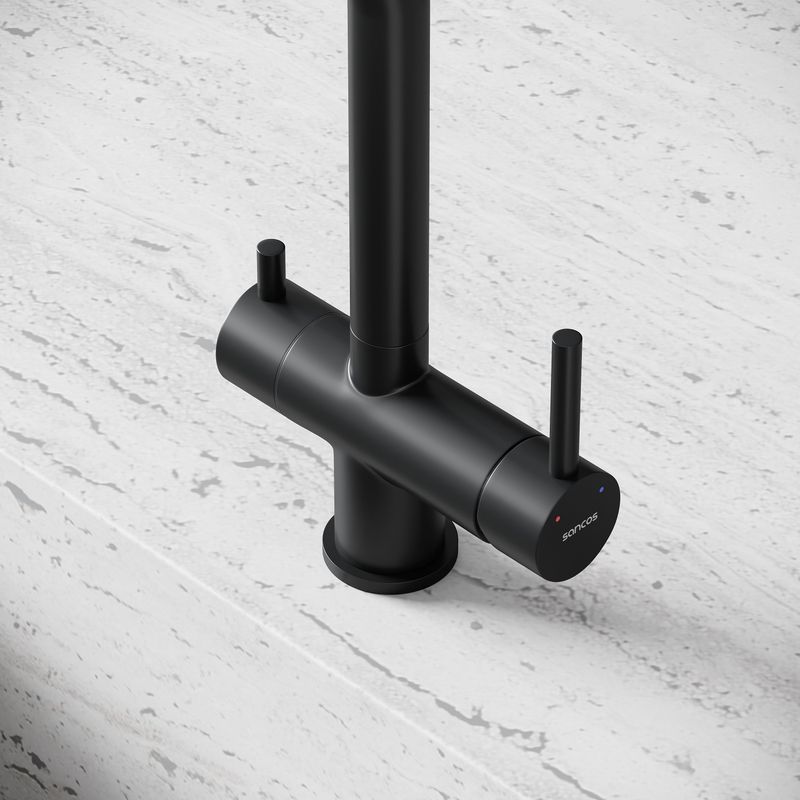 Смеситель для кухни Sancos Фостер (Foster) SC4014MB (черный матовый), с подключением к фильтру