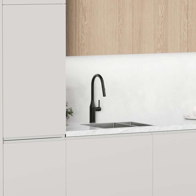 Смеситель для кухни Sancos Гранд (Гранд) SC4002MB (черный матовый), с вытяжным изливом