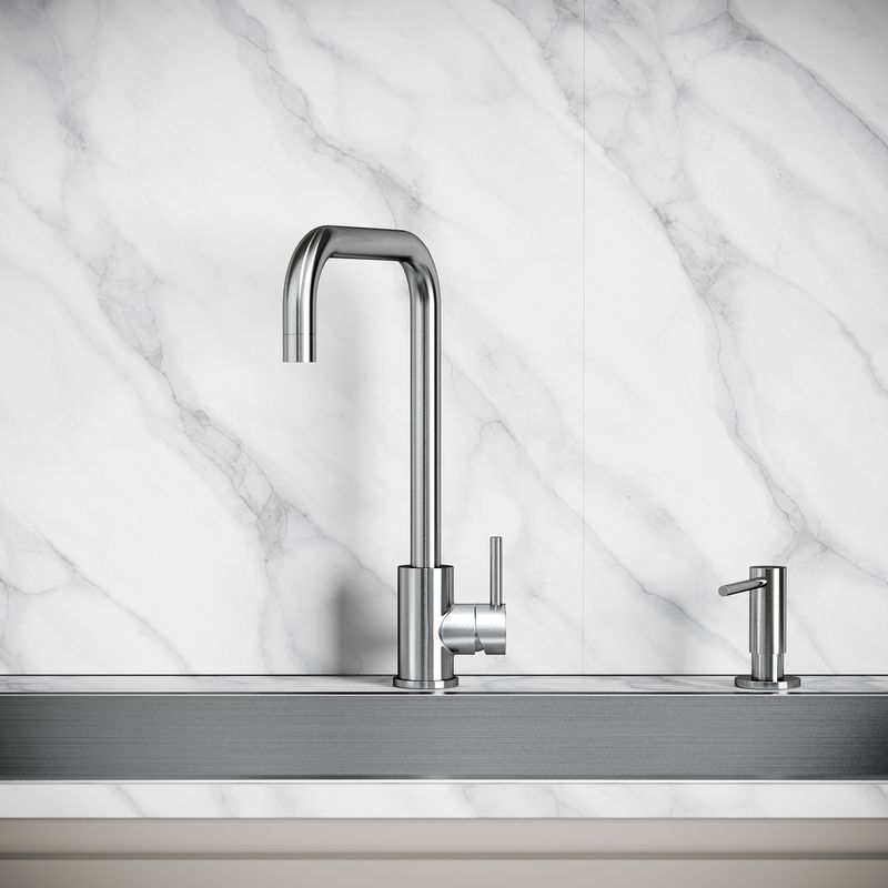Смеситель для кухни Sancos Сталь (Stainless) SC12002SS (нержавеющая сталь)