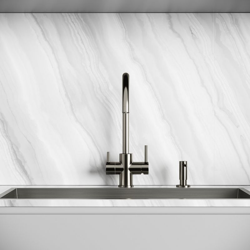 Смеситель для кухни Sancos Тапер (Taper) SC4012GG (вороненая сталь), с подключением к фильтру