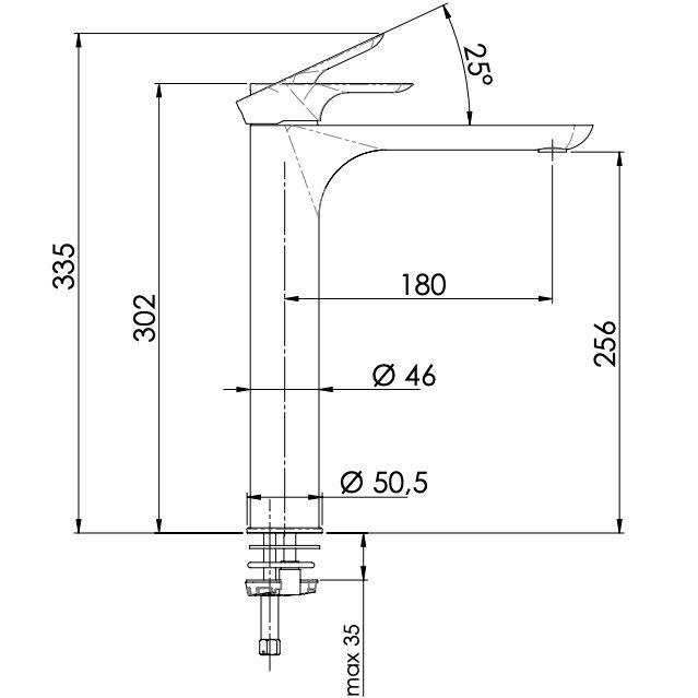 Смеситель для раковины  Remer Infinity I11LBG (золото брашированное), без донного клапана