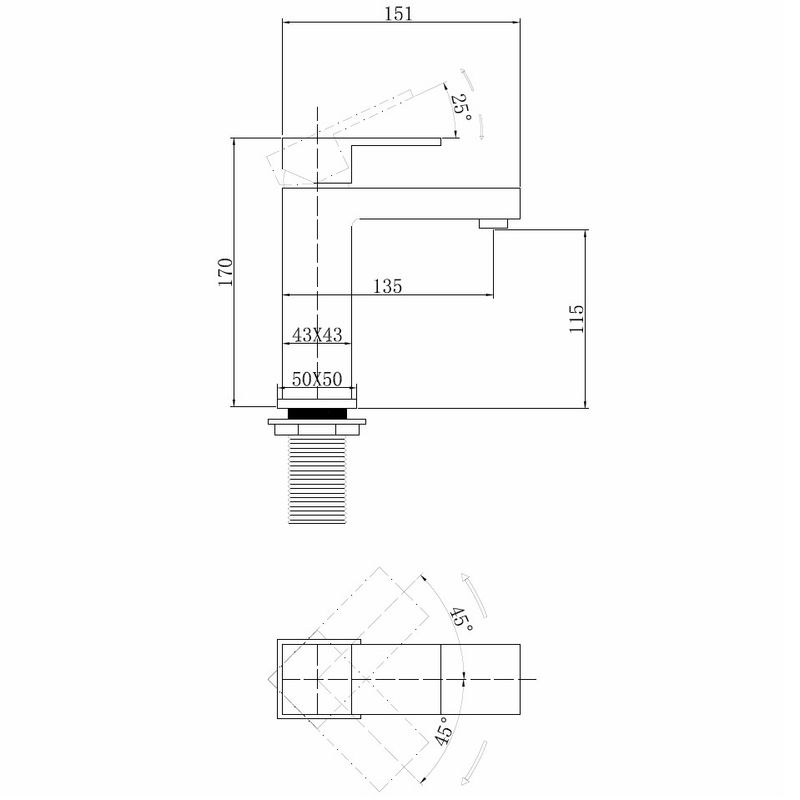 Смеситель для раковины Abber Daheim AF8210W (белый матовый), без донного клапана