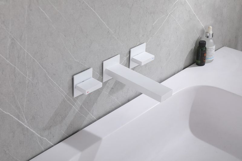 Смеситель для раковины Abber Daheim AF82122W (белый матовый), скрытого монтажа