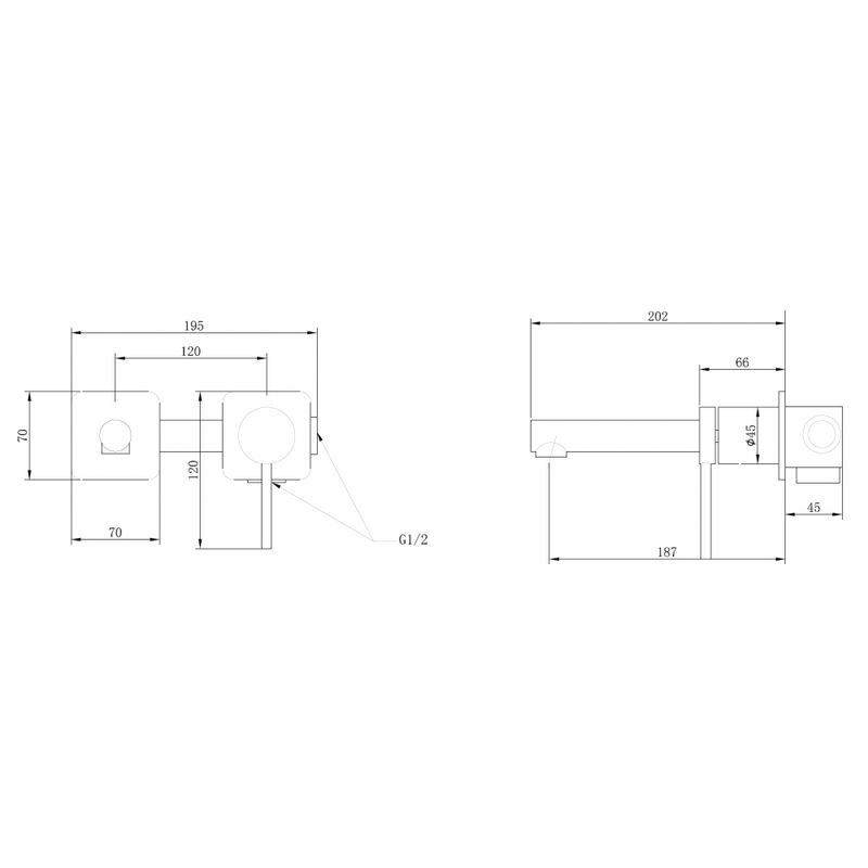 Смеситель для раковины Abber Emotion AF8812G (золотой матовый), скрытого монтажа