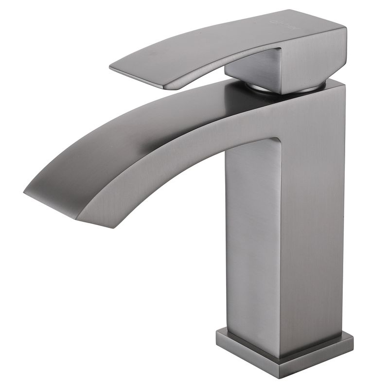 Смеситель для раковины Abber Wasserfall AF8610NG (оружейная сталь), без донного клапана