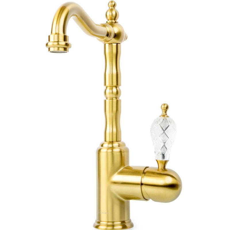 Смеситель для раковины Boheme Medici Ripresa Crystal 302-CRST (бронза матовая), без донного клапана