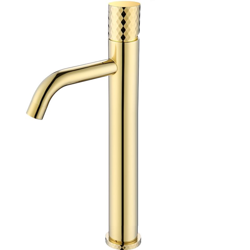 Смеситель для раковины Boheme Stick Diamond 122-GG (золотой), без донного клапана