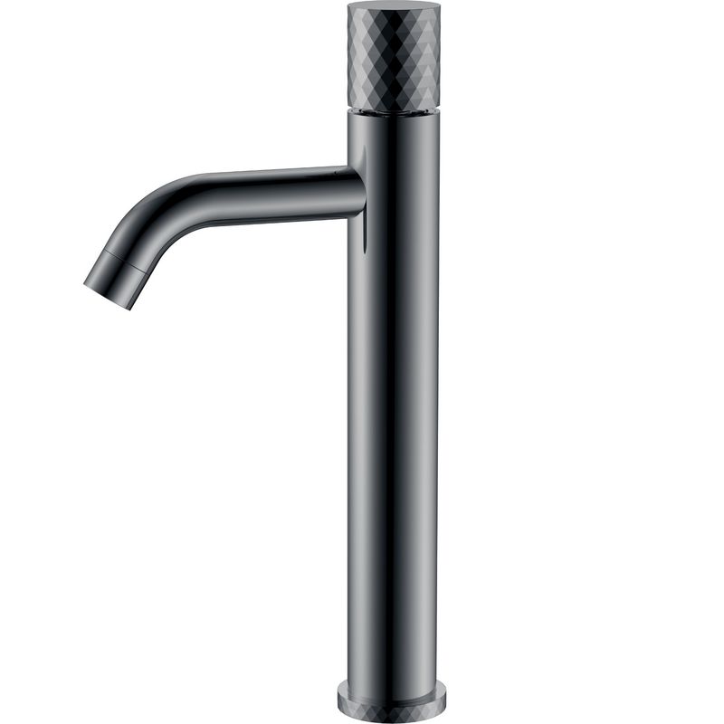 Смеситель для раковины Boheme Stick Diamond 122-SGM (оружейный металл глянцевый), без донного клапана