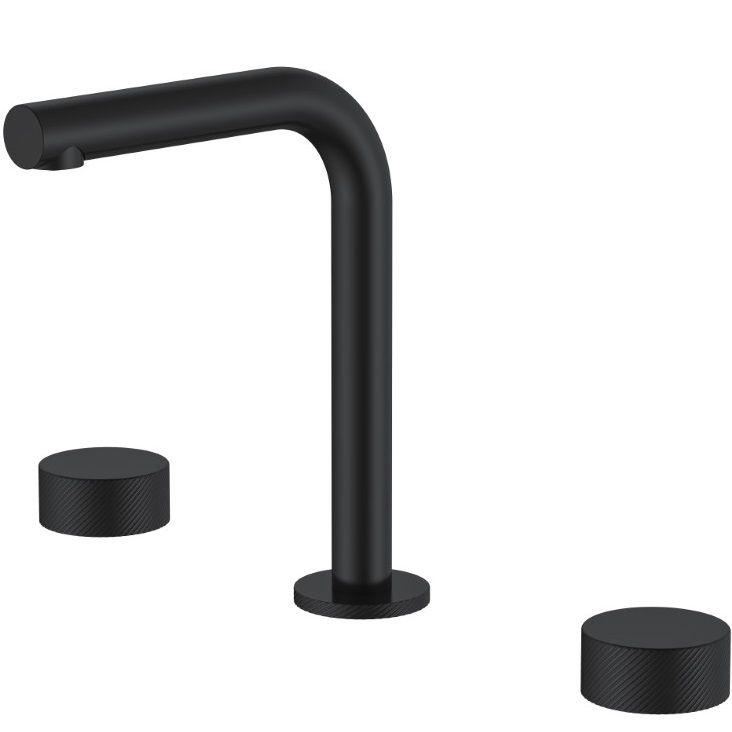 Смеситель для раковины Boheme Stick Spirale 152-B.4 (черный матовый), без донного клапана