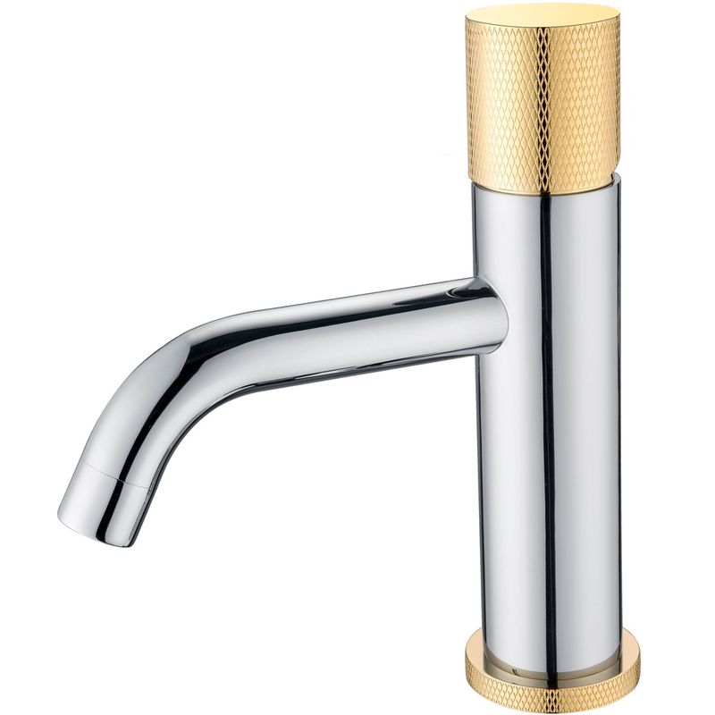 Смеситель для раковины Boheme Stick Touch 121-CRG.2 (хром, золотой), без донного клапана
