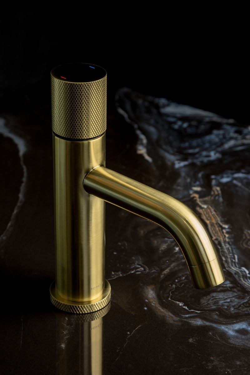 Смеситель для раковины Boheme Stick Touch 121-MG.2 (золото матовое), без донного клапана