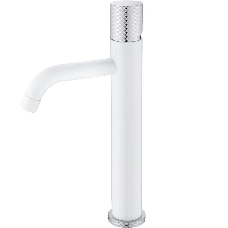Смеситель для раковины Boheme Stick Touch 122-WCR.2 (хром, белый матовый), без донного клапана