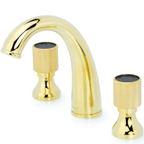 Смеситель для раковины Boheme Tradizionale Oro 297-Royal/CRST-black (золотой, черный), без донного клапана