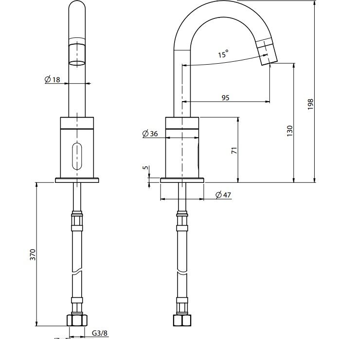 Смеситель для раковины электронный Fima Carlo Frattini Collettivita F4931CR (хром), с инфракрасным датчиком