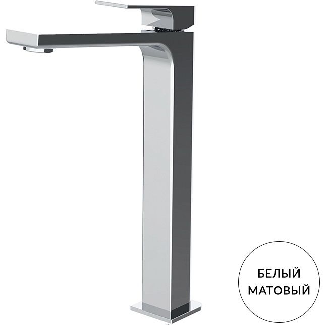 Смеситель для раковины Fima Carlo Frattini Fit F3381/HBS (белый матовый), с донным клапаном