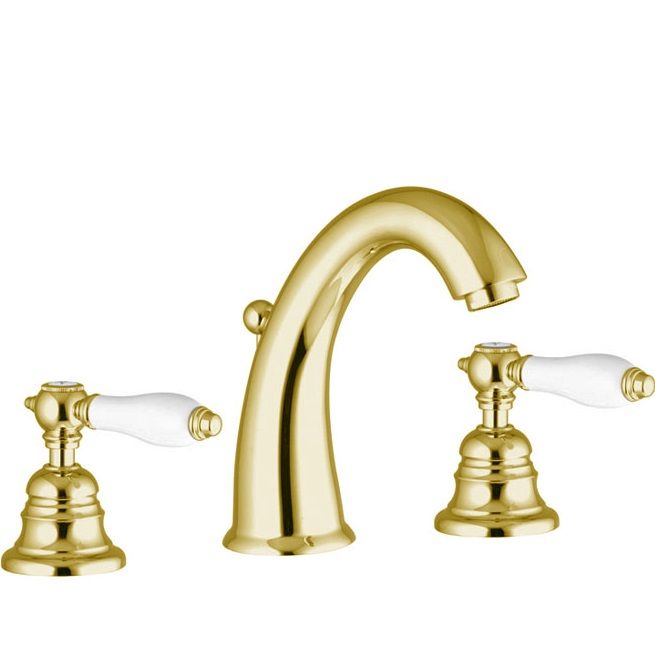 Смеситель для раковины Fima Carlo Frattini Herend F5421CBOR (золотой), с донным клапаном