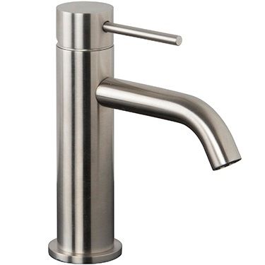 Смеситель для раковины Fima Carlo Frattini Spillo Steel F3071INOX (нержавеющая сталь), с донным клапаном