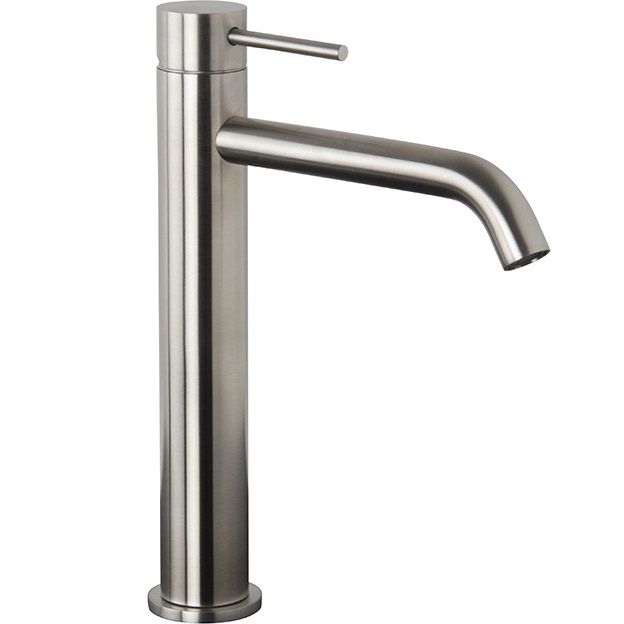 Смеситель для раковины Fima Carlo Frattini Spillo Steel F3071LINOX (нержавеющая сталь), с донным клапаном