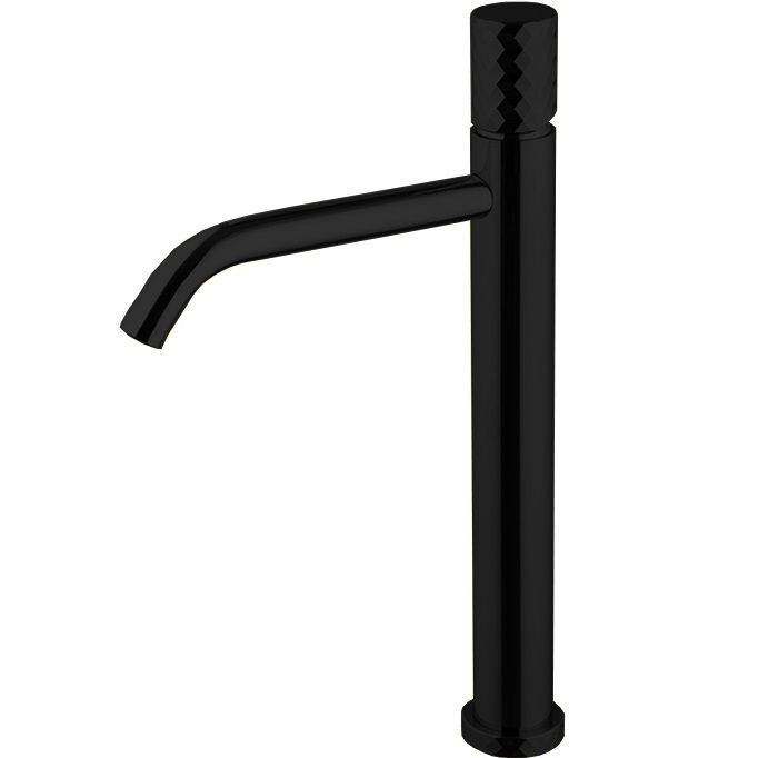 Смеситель для раковины Fima Carlo Frattini Spillo Tech F3031T/HXSXNS (черный матовый), с донным клапаном