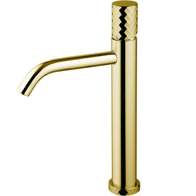 Смеситель для раковины Fima Carlo Frattini Spillo Tech F3031TLXSXOR (золотой), с донным клапаном