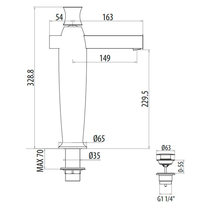 Смеситель для раковины Gattoni Intersezione 4742/47C0cr