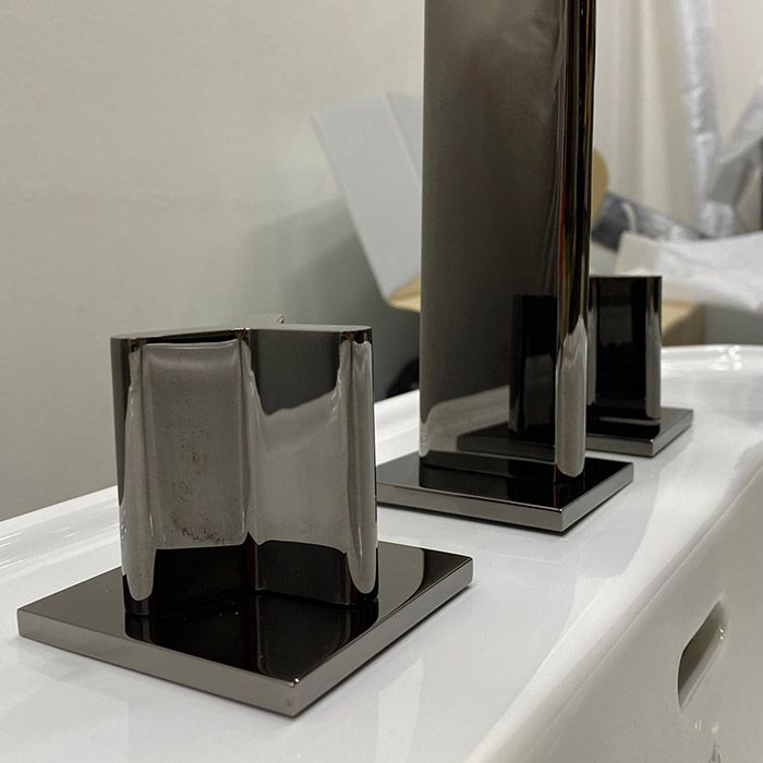 Смеситель для раковины ICON-X metal U7G-D24-151 (черный никель), с донным клапаном